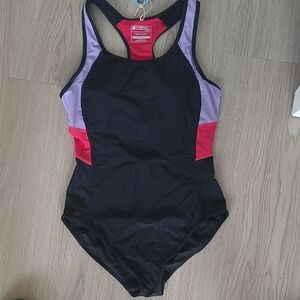 Women's Black and Pink Swimsuit